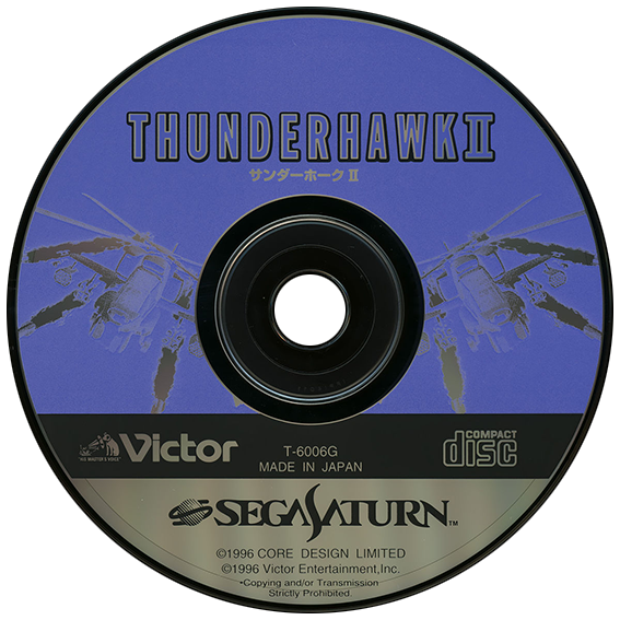 Thunderhawk 2 box art for Sega Saturn